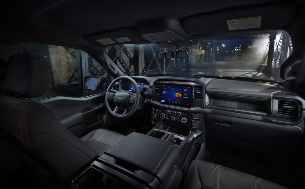 Interior of the 2025 Ford F-150 Lobo Package showing the drivers side dash 
